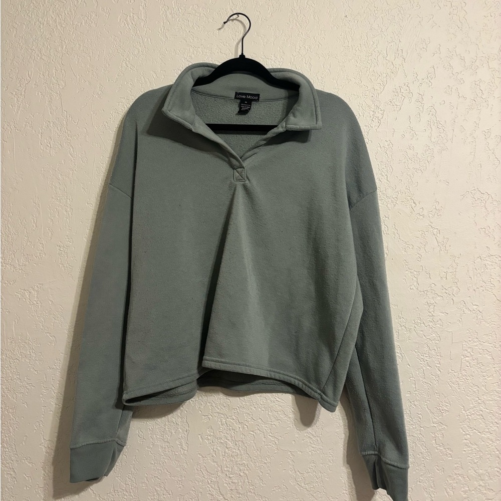 Love Mood Sage Green Pullover
